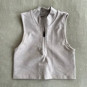 TALA grey cropped zip up XS